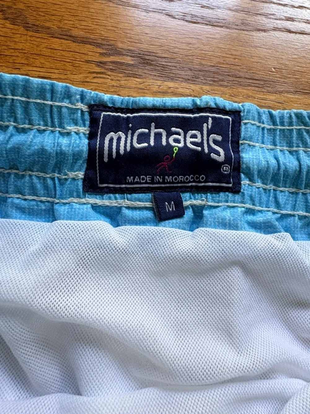 Michaels Men’s Medium White Swim Trunks with Multicolor Sunglasses Print